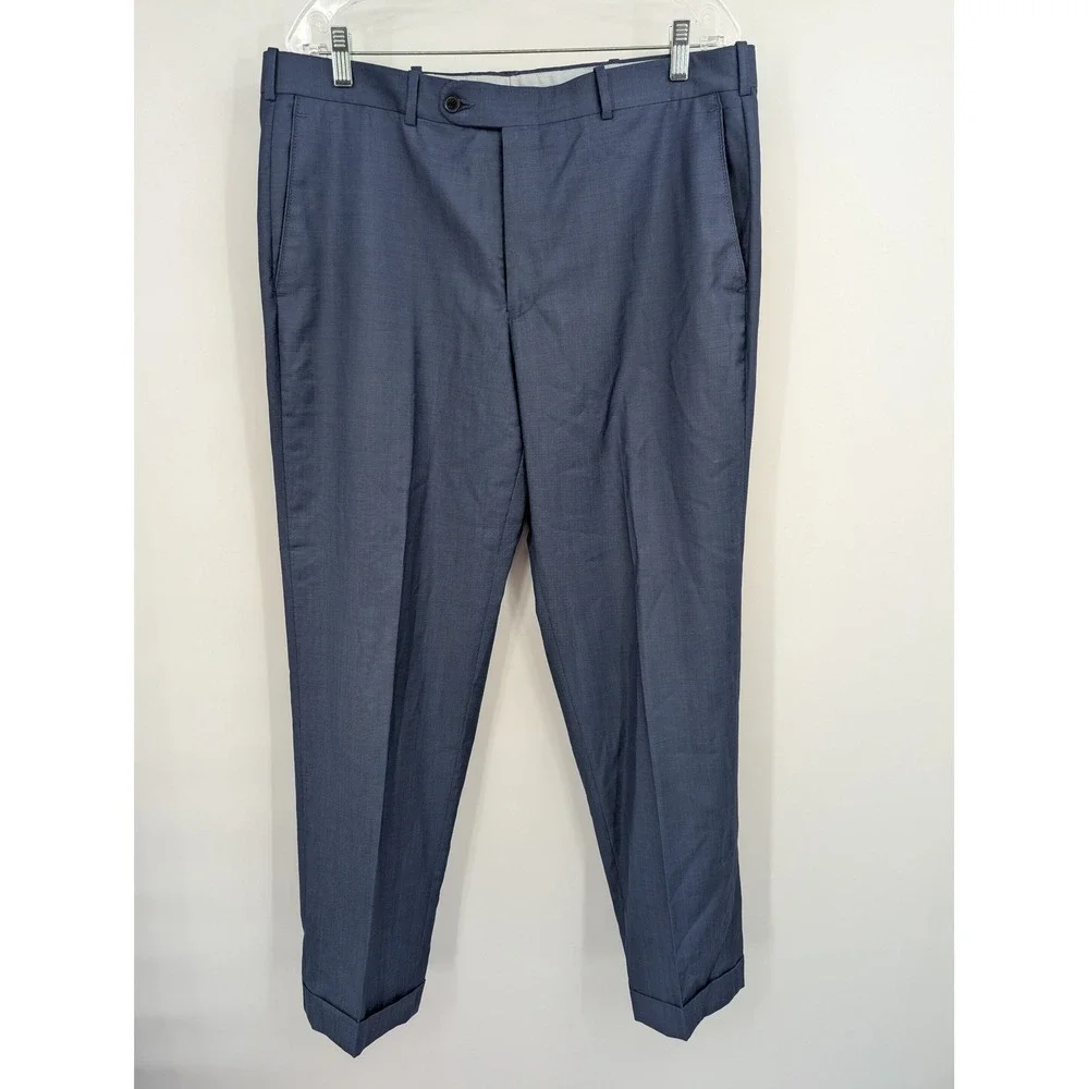 Peter Millar Wool Suit Set Sport Coat Blazer‎ Pants sz 42R Men Blue